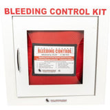 Public Access Bleeding Control Station - 8-PACK VACUUM SEALED - Metal Semi-Recessed Cabinet North American Rescue