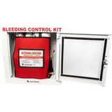 Public Access Bleeding Control Station - 8-PACK VACUUM SEALED - Metal Semi-Recessed Cabinet - Vendor