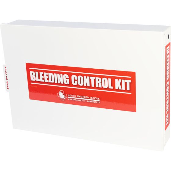 Public Access Bleeding Control Station - 8-PACK Vacuum Sealed Pouch - Low Profile Metal Station - MED-TAC International Corp. - North American Rescue