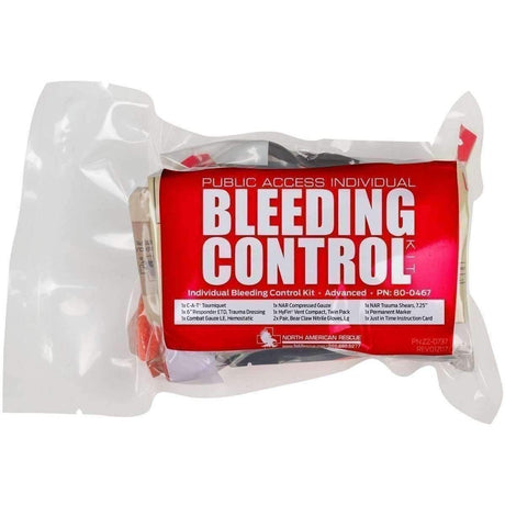 Public Access INDIVIDUAL Bleeding Control Kit - Vacuum Sealed - Vendor