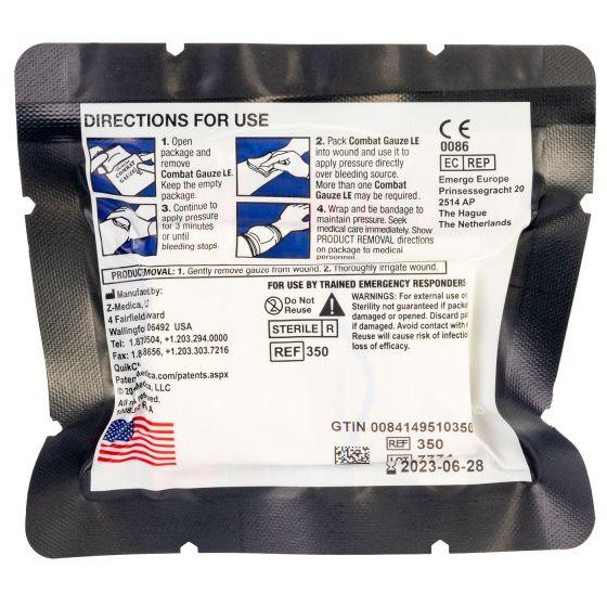 Quickclot Combat Gauze Hemostatic Dressing - LE Packaging - Vendor