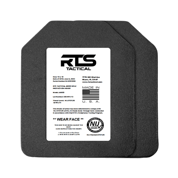 RTS Tactical Lightweight Level III+ Rifle Special Threats Plate 10"x12" - MED-TAC International Corp. - RTS Tactical