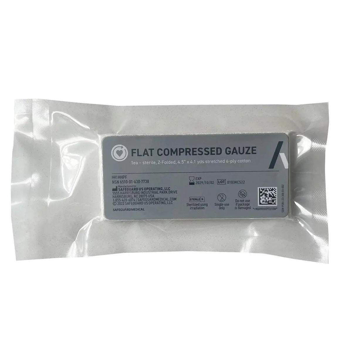 Safeguard FLAT Compressed Gauze - Safeguard Medical